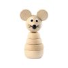 houten stapelfiguur muis Sassefras