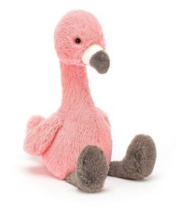 jellycat bashful flamingo knuffel 31 cm voorkant Sassefras Meisjes Speelgoed