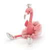 fancy flamingo roze knuffel jellycat Sassefras Meisjes Speelgoed